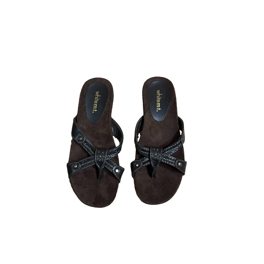 White Mt. Sandal, Thong, Brown, Size 6-1/2 EU